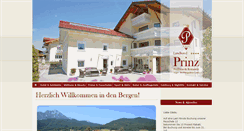 Desktop Screenshot of landhotel-prinz.de